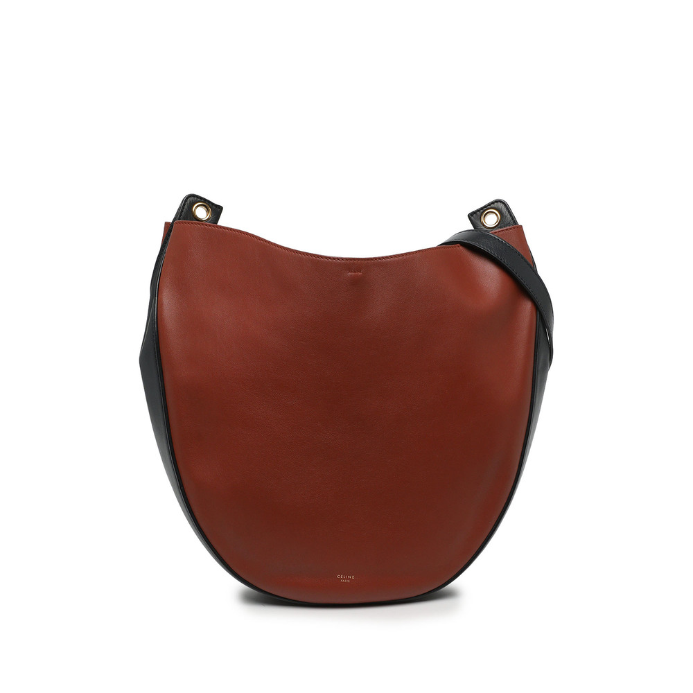 Pre-Loved Celine Medium Bicolor Calfskin Trotteur Hobo